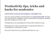 Productivity tips tricks and hacks for academics